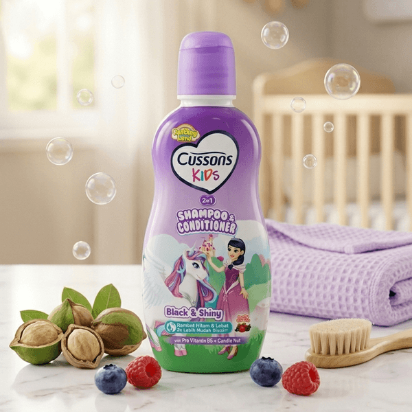 CUSSONS KIDS 2 IN 1 BLACK SHINY SHAMPOO